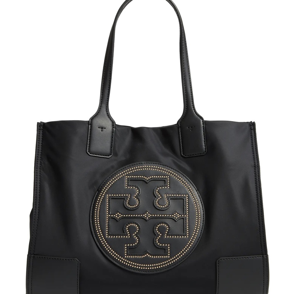 Tory Burch Ella Studded Logo Patch Tote